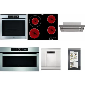 Set domácích spotřebičů WHIRLPOOL ABSOLUTE AKZM 8480 IX + WHIRLPOOL AKT 8130/NE + WHIRLPOOL AKR 5390/1 IX + WHIRLPOOL ABSOLUTE AMW 730 IX + WHIRLPOOL WSBO 3O34 PF X + WHIRLPOOL ART 66112