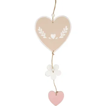 Srdíčko dřevěné 28 cm k zavěšení