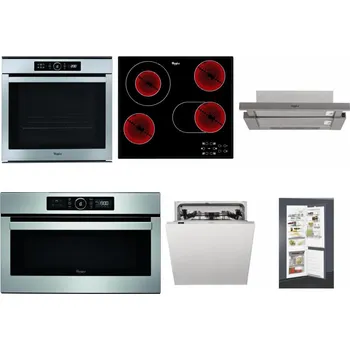 Set domácích spotřebičů WHIRLPOOL ABSOLUTE AKZM 8480 IX + WHIRLPOOL AKT 8190/BA + WHIRLPOOL AKR 5390/1 IX + WHIRLPOOL ABSOLUTE AMW 730 IX + WHIRLPOOL WIC 3C33 PFE + WHIRLPOOL ART 65031