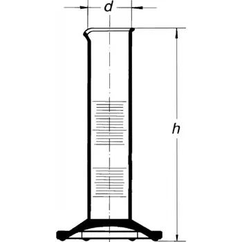 Sklenice Válec odměrný nízký, třída přesnosti B, hnědá graduace, SIMAX, Objem [ml]: 250
