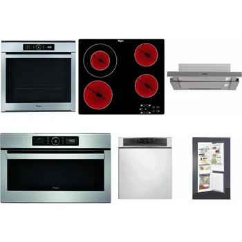 Set domácích spotřebičů WHIRLPOOL ABSOLUTE AKZM 8480 IX + WHIRLPOOL AKT 8130/NE + WHIRLPOOL AKR 5390/1 IX + WHIRLPOOL ABSOLUTE AMW 730 IX + WHIRLPOOL WBC 3C34 PF X + WHIRLPOOL ART 65031