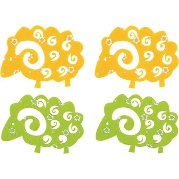 Vánoce Beran s lepíkem 6 cm, 4 ks v sáčku