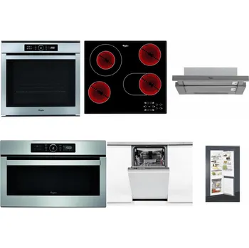Set domácích spotřebičů WHIRLPOOL ABSOLUTE AKZM 8480 IX + WHIRLPOOL AKT 8190/BA + WHIRLPOOL AKR 749/1 IX + WHIRLPOOL ABSOLUTE AMW 730 IX + WHIRLPOOL WSIO 3O34 PFE X + WHIRLPOOL ART 65031