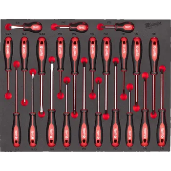 MILWAUKEE Pěnová vložka se sadou šroubováků Tri-Lobe 23 ks