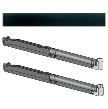 Dveřní kování M&T Minima sada s tlumiči 80 kg, stříbrný matný hliník, pro skleněné dveře