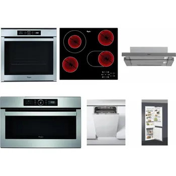 Set domácích spotřebičů WHIRLPOOL ABSOLUTE AKZM 8480 IX + WHIRLPOOL AKT 8190/BA + WHIRLPOOL AKR 749/1 IX + WHIRLPOOL ABSOLUTE AMW 730 IX + WHIRLPOOL WSIC 3M27 C + WHIRLPOOL ART 66112
