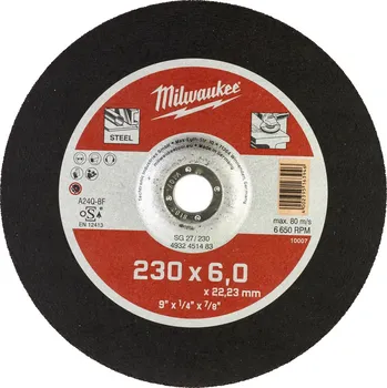 Příslušenství k nářadí MILWAUKEE Brusný kotouč SG27/230, 230X6 - 1ks na kov