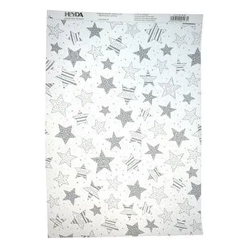 Papír pro tiskárny Pergamenový papír, stříbrné hvězdy, A4, 115 g