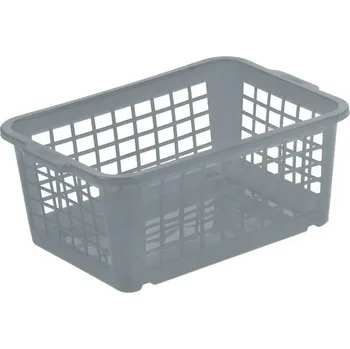 košík 25x17x10cm, křišť.šedý, plast