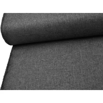 Mirtex Tkanina OXFORD LINEN 200/L92 Šedá Steel šíře 160cm Zbytková metráž