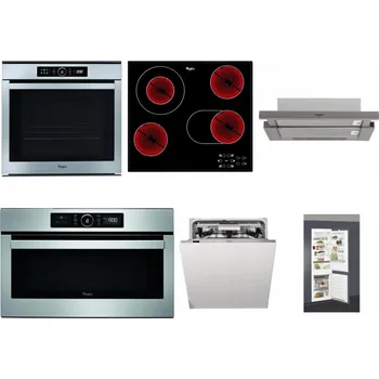 Set domácích spotřebičů WHIRLPOOL ABSOLUTE AKZM 8480 IX + WHIRLPOOL AKT 8190/BA + WHIRLPOOL AKR 5390/1 IX + WHIRLPOOL ABSOLUTE AMW 730 IX + WHIRLPOOL WIO 3O540 PELG + WHIRLPOOL ART 66112