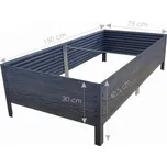 Covernit Vyvýšený záhon Timber 75 x 150 x 30 cm šedá