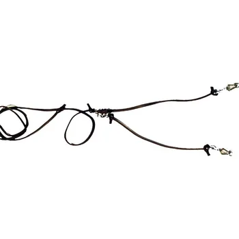 Vodítko pro psa Vypouštěcí vodítko pro dva psy z kulaté kůže