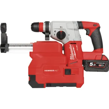 Pneumatické kladivo MILWAUKEE Aku kombi kladivo SDS-Plus s odsavačem prachu M18 CHXDE-502C, 2 x 5.0Ah