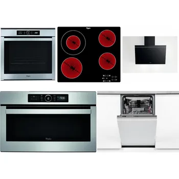 Set domácích spotřebičů WHIRLPOOL ABSOLUTE AKZM 8480 IX + WHIRLPOOL AKT 8130/NE + WHIRLPOOL AKR 62F LT K + WHIRLPOOL ABSOLUTE AMW 730 IX + WHIRLPOOL WSIO 3O34 PFE X