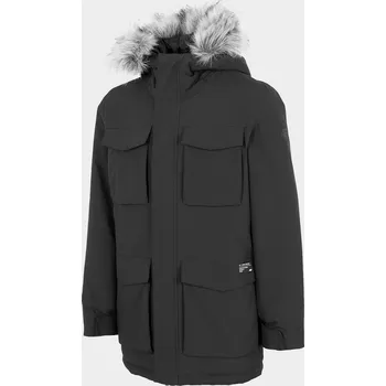 Chlapecká bunda 4F HJZ22-JKUM001 DEEP BLACK Dětská bunda EU 122