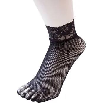 Dámské punčochy FISHNET ANKLE silonové prstové ponožky ToeToe