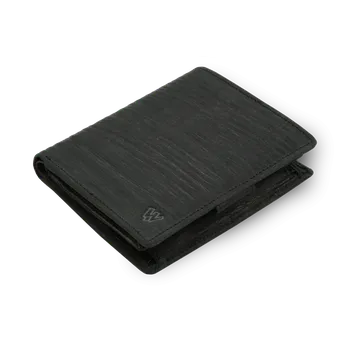 Peněženka Arwel Pánská kožená peněženka ve stylu BAMBOO - česká výroba; černá