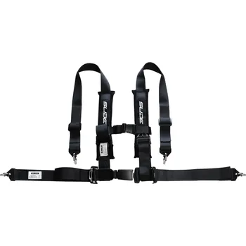 Bezpečnostní pásy 4-bodové SLIDE 2" černé homologace E4