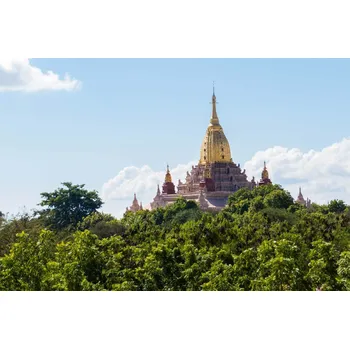 Fototapeta DIMEX | Vliesová fototapeta Ananda Phaya MS-5-1137 | 375 x 250 cm| zelená, modrá, hnědá + Vliesová fototapeta na stěnu DIMEX Ananda Phaya MS51137 v rozměru 375 x 250 cm + lepidlo zdarma