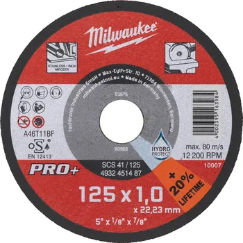 Příslušenství k brusce MILWAUKEE Tenký řezný kotouč na kov, pr. 115x1 mm (1ks)