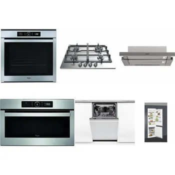 Set domácích spotřebičů WHIRLPOOL ABSOLUTE AKZM 8480 IX + WHIRLPOOL TKRL 661 IX EU + WHIRLPOOL AKR 5390/1 IX + WHIRLPOOL ABSOLUTE AMW 730 IX + WHIRLPOOL WSIO 3O34 PFE X + WHIRLPOOL ART 66112