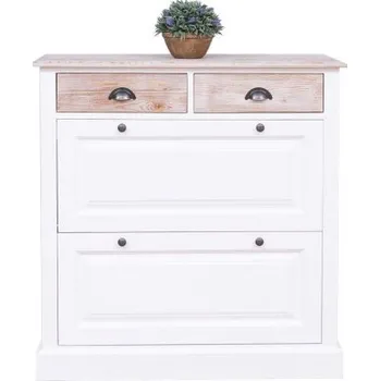 Botník Výklopný botník Roderik 358 - bílá/hnědá