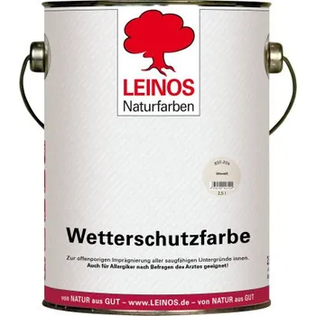 Olej na dřevo LEINOS 850.204 - Venkovní olejová barva - Starobílá 2,5lt LEINOS L-850.204 002500