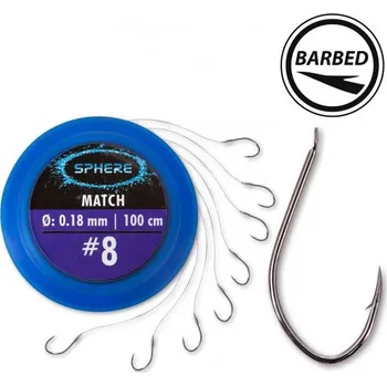 Rybářský háček Návazce Browning Sphere Match 1m 8ks 0,18mm #8
