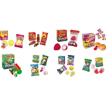Bonbon Žvýkačky FINI 5 g MIX různých druhů (200 ks) - SUPER CENA !!! (žvýkačky s tekutou náplní / jednotlivě balené / balení box 200 ks / druhy se mohou lišit)