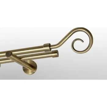 Garnýž Kovová garnýž Antik dvojitá Ø 19mm koncovka - Hak
