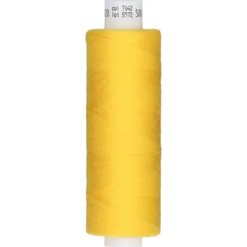 Nit Ariadna Polyesterová střižová nit Talia 120 500 m - 7042 - žlutá