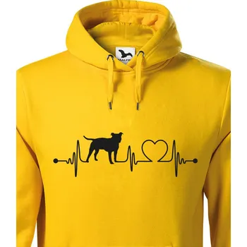 Pánská mikina Pánská mikina Stafordšírsky bulteriér tep, Barva Žlutá, Velikost S, Canvas Pánská mikina Bezvatriko.cz 1016