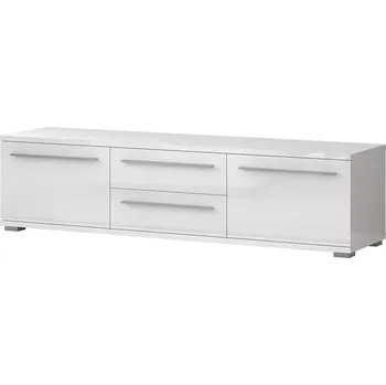 Televizní stolek Stolek televizní bílý lesk PIANO TV180-2K2F
