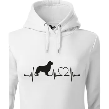 Dámská mikina Dámská mikina Zlatý retrívr tep, Barva Bílá, Velikost XL, Canvas Dámská mikina Bezvatriko.cz 1010