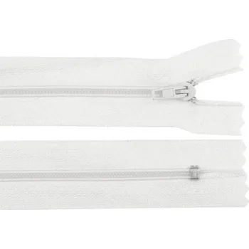 Galanterie Spirálový zip No 3 délka 45 cm pinlock, barva Bílá