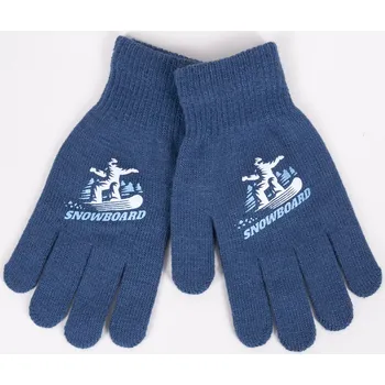 Rukavice Rukavice prstové YO RED0012C modré snowboard velikost rukavic: 12 cm