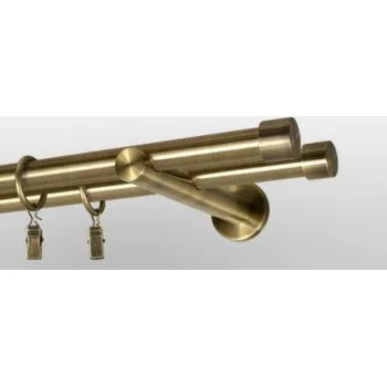 Garnýž Kovová garnýž Antik dvojitá Ø 19mm koncovka - Pullo