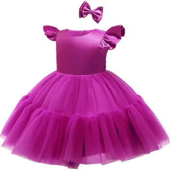 Dívčí šaty Dětské šaty Betty růžová fuchsie družička slavnostní