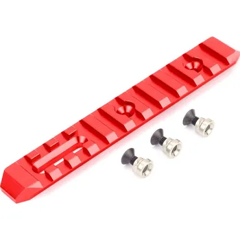 SLONG Airsoft CNC RIS lišta pro KeyMod předpažbí - 125mm - červená