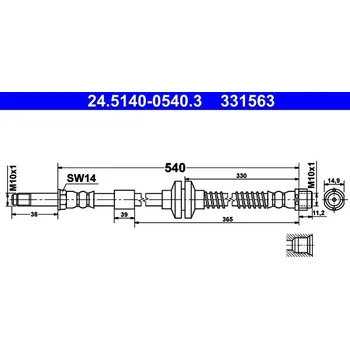 Brzdová hadice Brzdová hadice ATE 24.5140-0540.3