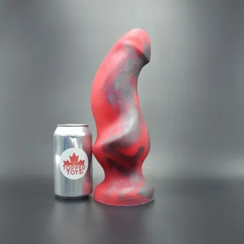 Dildo Topped Toys Hilt 125 Forge Red, prémiové silikonové dildo 30 x 10,2 cm