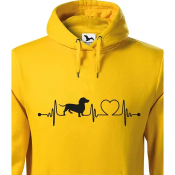 Pánská mikina Pánská mikina Jezevčík tep, Barva Žlutá Bezvatriko.cz 1025