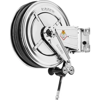 Držák na zahradní hadici Automatický naviják hadic S422/20 SS 15m 1/2" - otočný, nerez - voda, vzduch