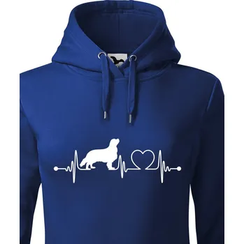 Dámská mikina Dámská mikina Kavalír King Charles španěl tep, Barva Modrá, Velikost L, Canvas Dámská mikina Bezvatriko.cz 1167