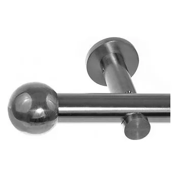 Garnýž Kovová garnýž Efekt-nerezová oceľ Ø 19 mm - Gula bologna Držiak jednoduchý simple