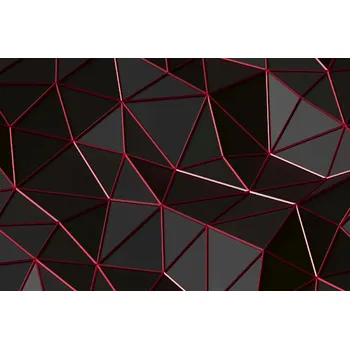 Fototapeta DIMEX | Vliesová fototapeta Futuristický polygonální tvar MS-5-2603 | 375 x 250 cm | červená, černá + Vliesová fototapeta na stěnu DIMEX Futuristický polygonální tvar MS52603 v rozměru 375 x 250 cm + lepidlo zdarma