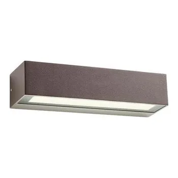 Venkovní osvětlení Redo 90249 AROOS exteriérové nástěnné svítidlo POWER LED 7W | 492lm | 3000K | IP65 - hnědá + Philips 8719514257566 LED žárovka 1x8W-60W | E27 | 806lm | 2700K