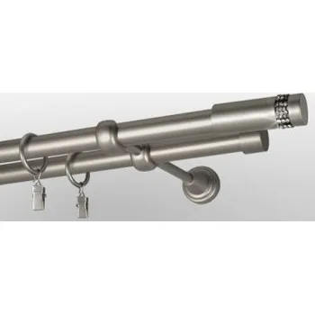 Garnýž Kovová garnýž Satin nickel Ø 19 mm - Cylinder Crystal