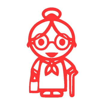 samolepka Babička 001 pravá (02 - světle červená) SAMOLEPKA NA AUTO, NÁLEPKA, FÓLIE, POLEP, TUNING, VLASTNÍ TEXT, TISK, AUTOSAMOLEPKY.cz, POLEPY, OBRÁZEK, LOGO, 3D STICKERS